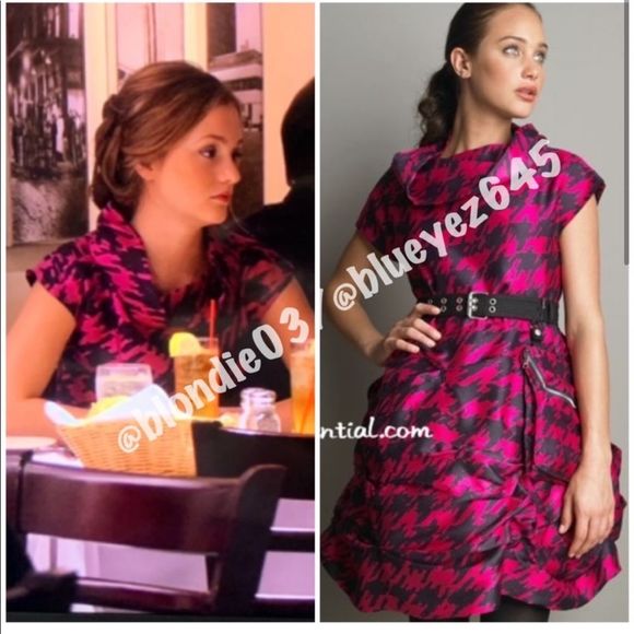 Marc by Marc Jacob Houndstooth Scribble print dress S - Picture 2 of 5